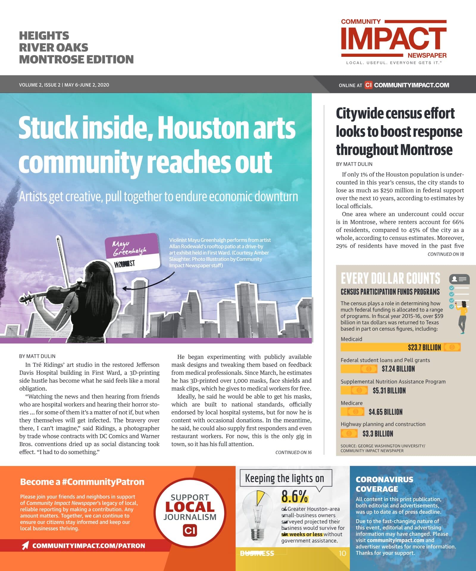 Heights - River Oaks - Montrose cover — May 2020