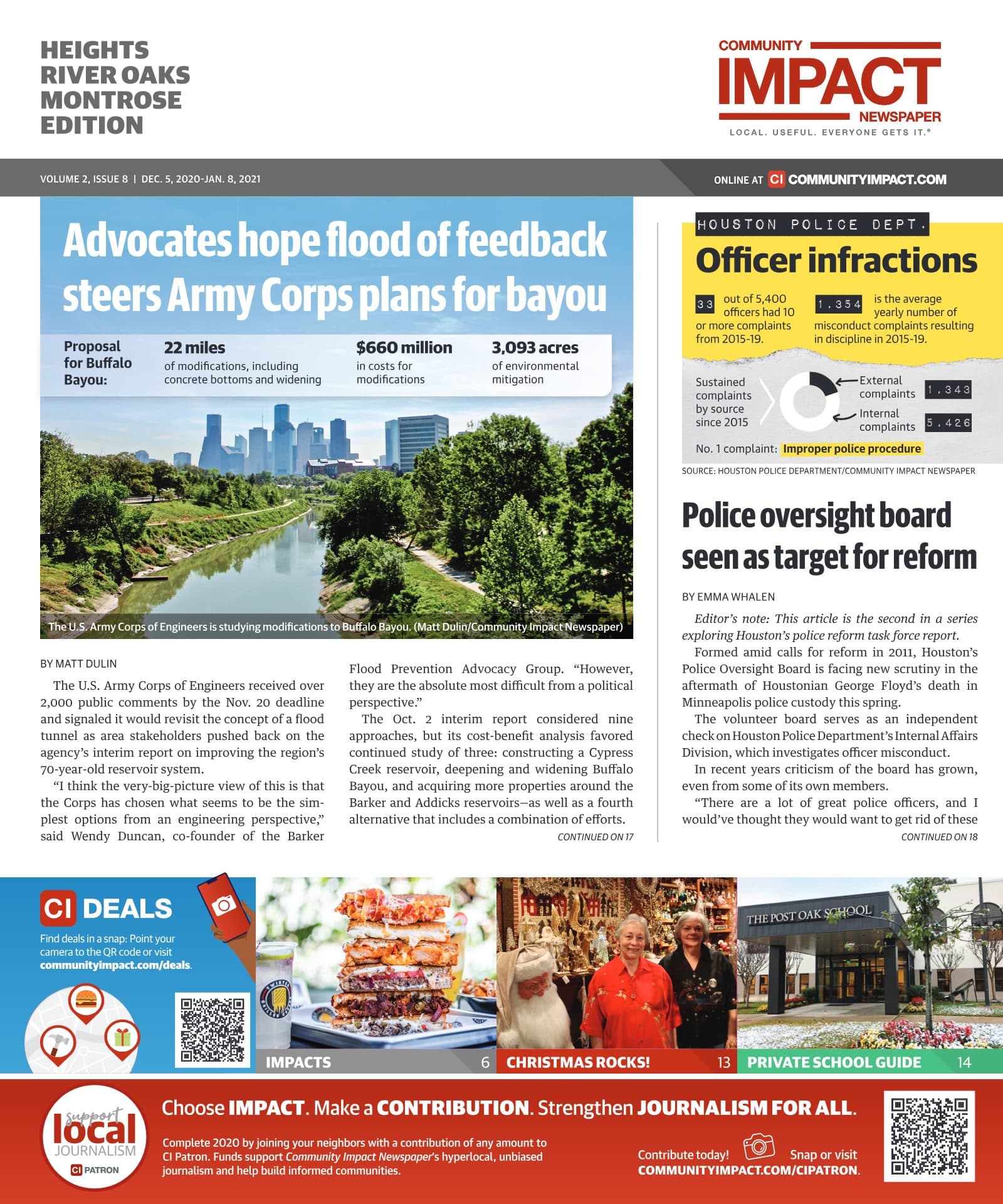 Heights - River Oaks - Montrose cover — December 2020