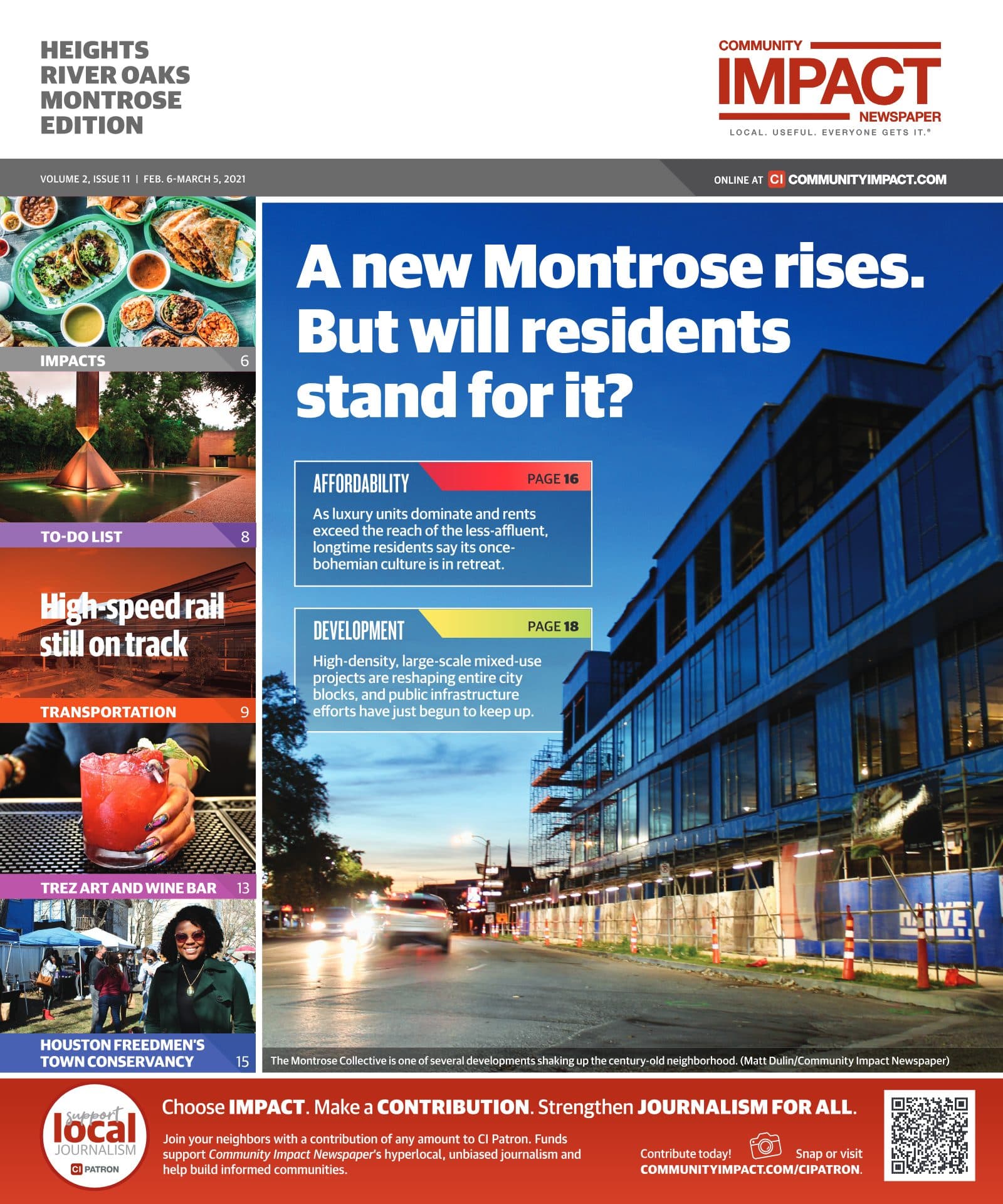 Heights - River Oaks - Montrose cover — February 2021