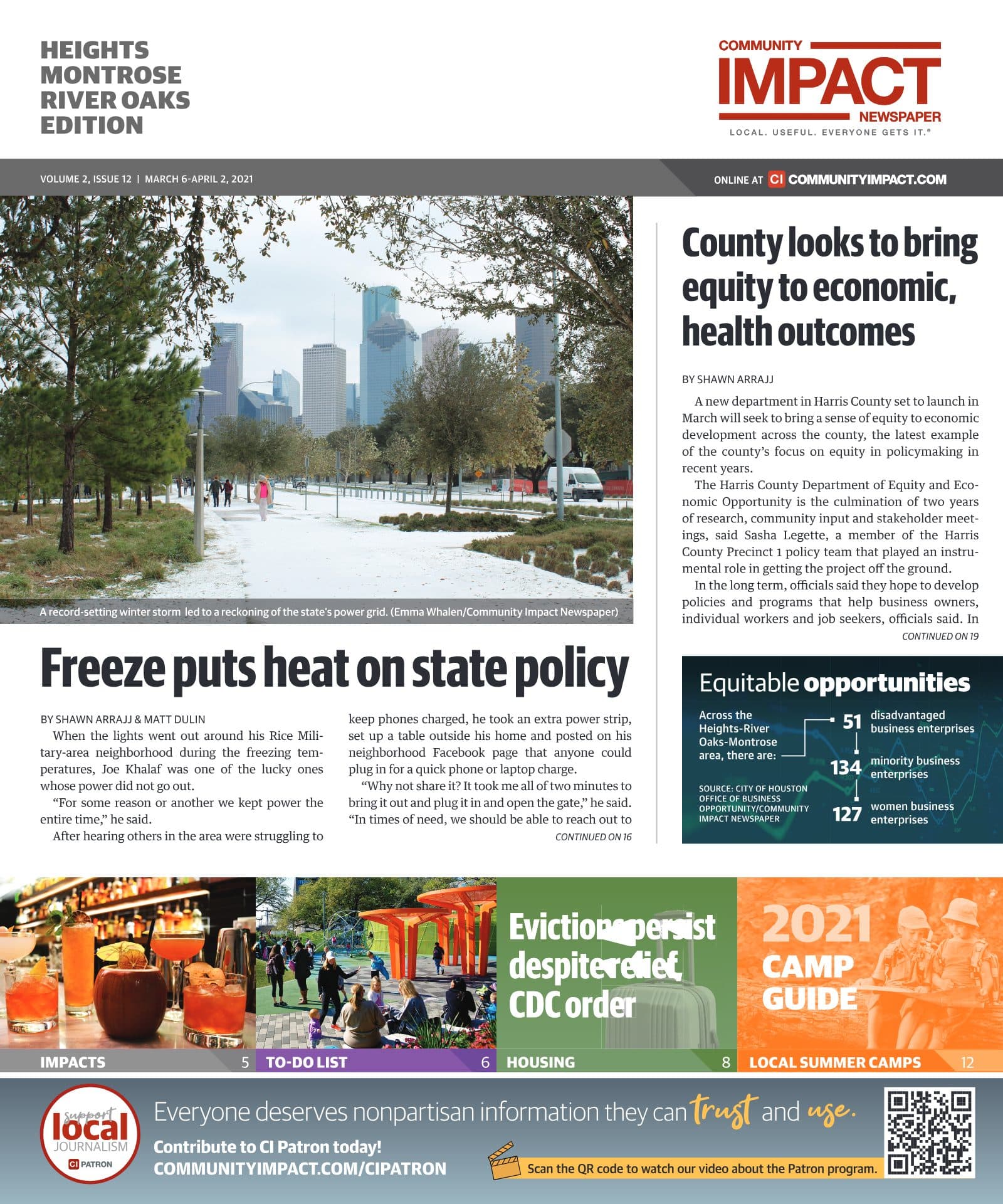 Heights - River Oaks - Montrose cover — March 2021