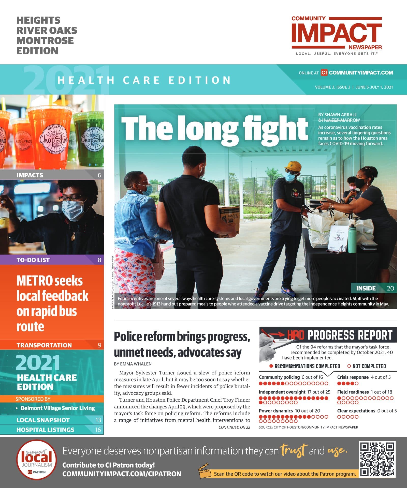 Heights - River Oaks - Montrose cover — June 2021