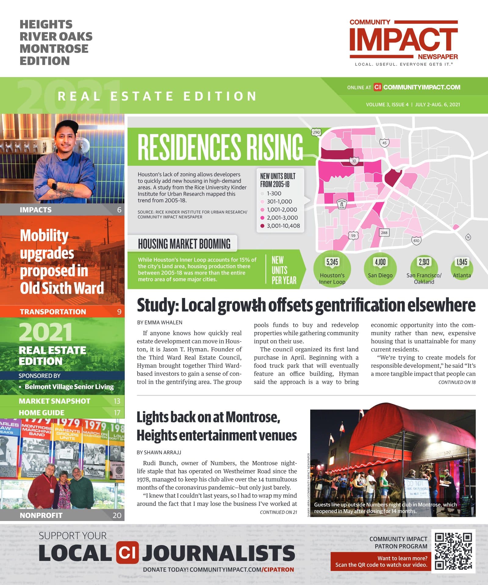 Heights - River Oaks - Montrose cover — July 2021