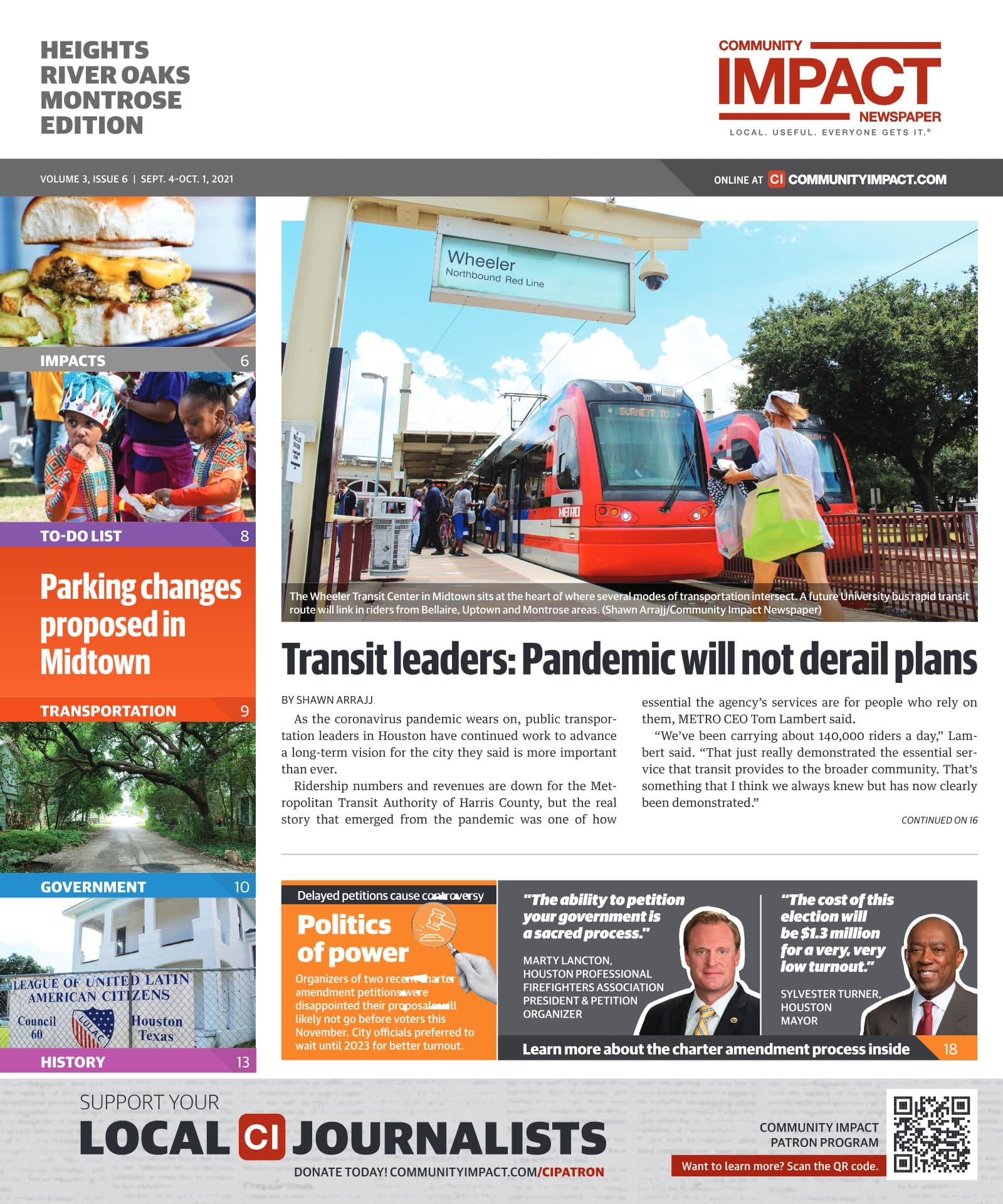 Heights - River Oaks - Montrose cover — September 2021