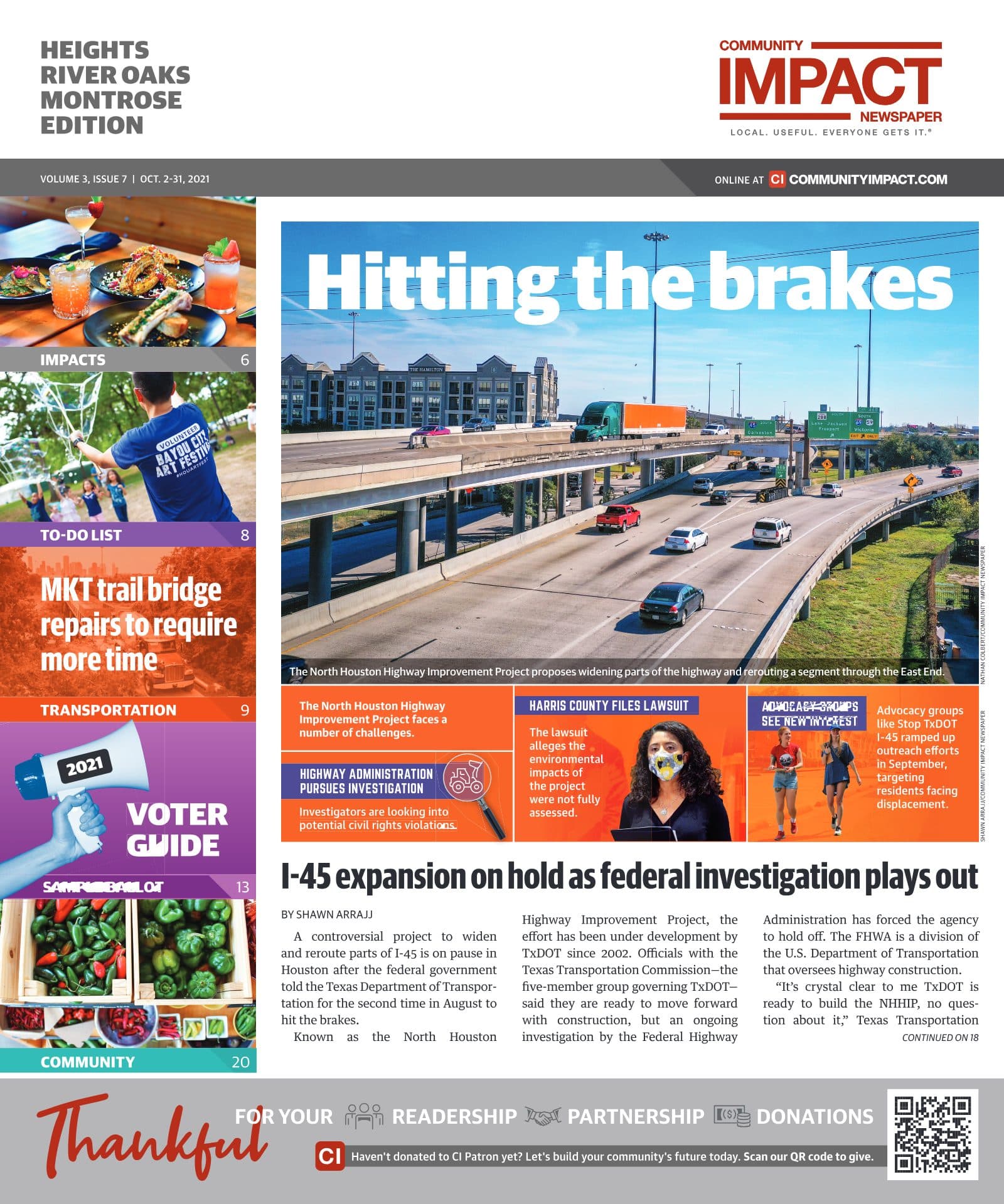 Heights - River Oaks - Montrose cover — October 2021