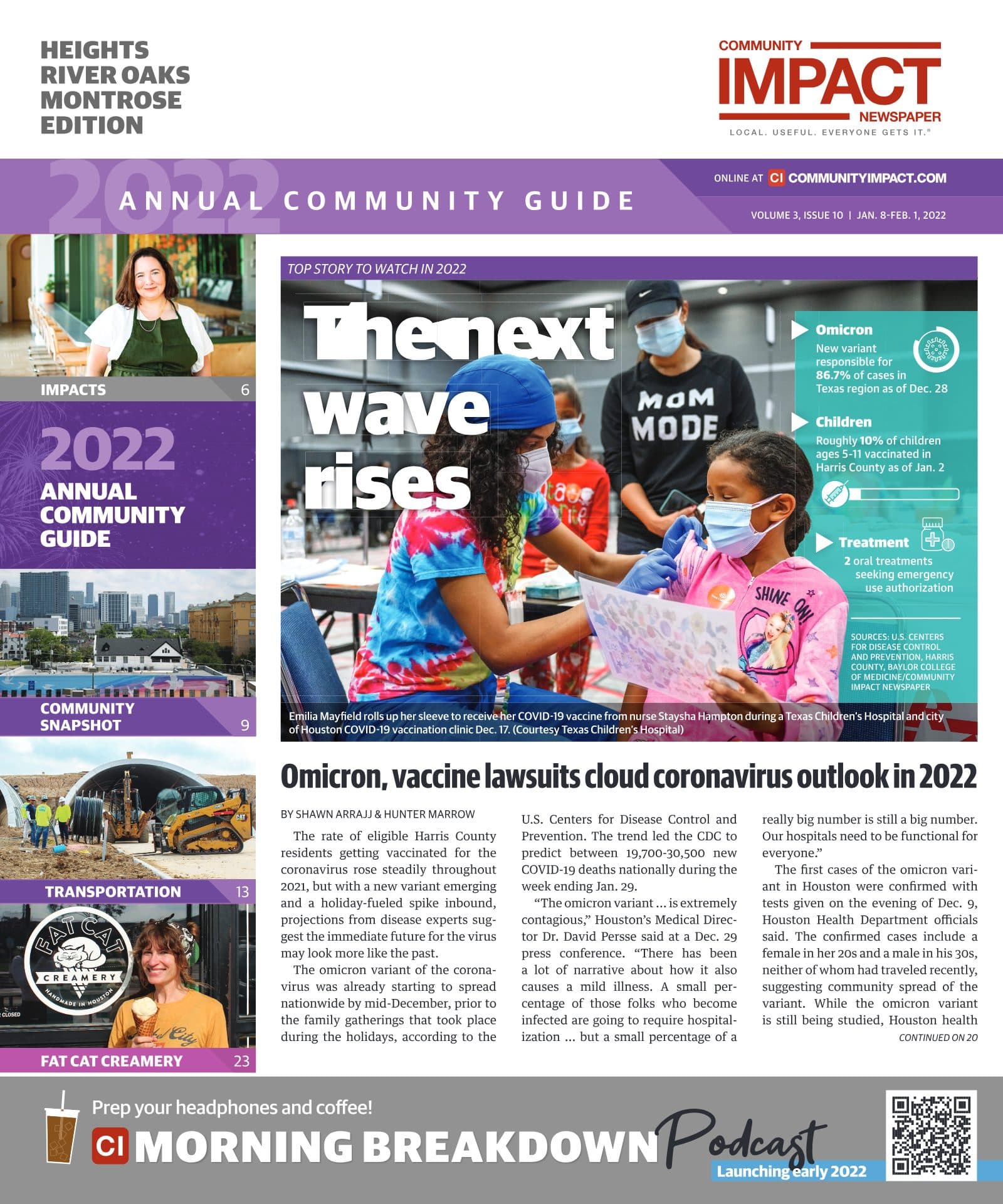 Heights - River Oaks - Montrose cover — January 2022