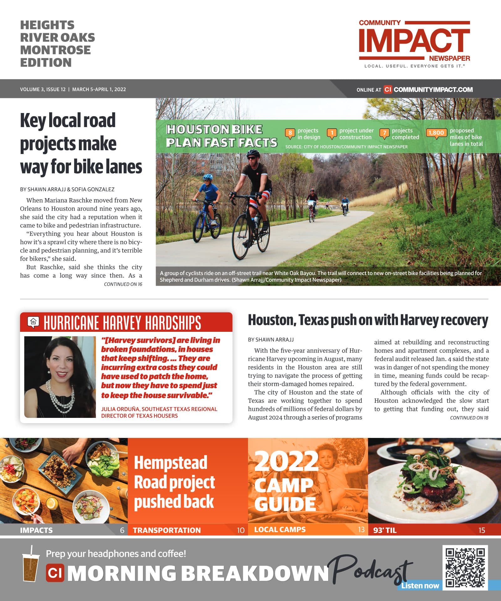 Heights - River Oaks - Montrose cover — March 2022