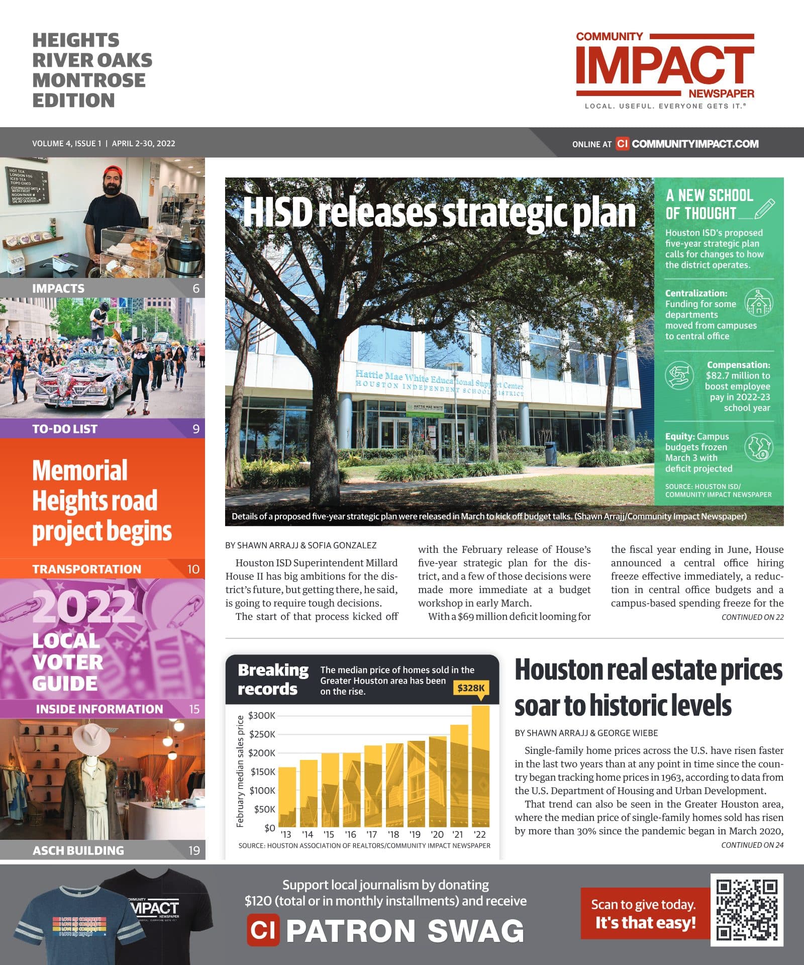 Heights - River Oaks - Montrose cover — April 2022