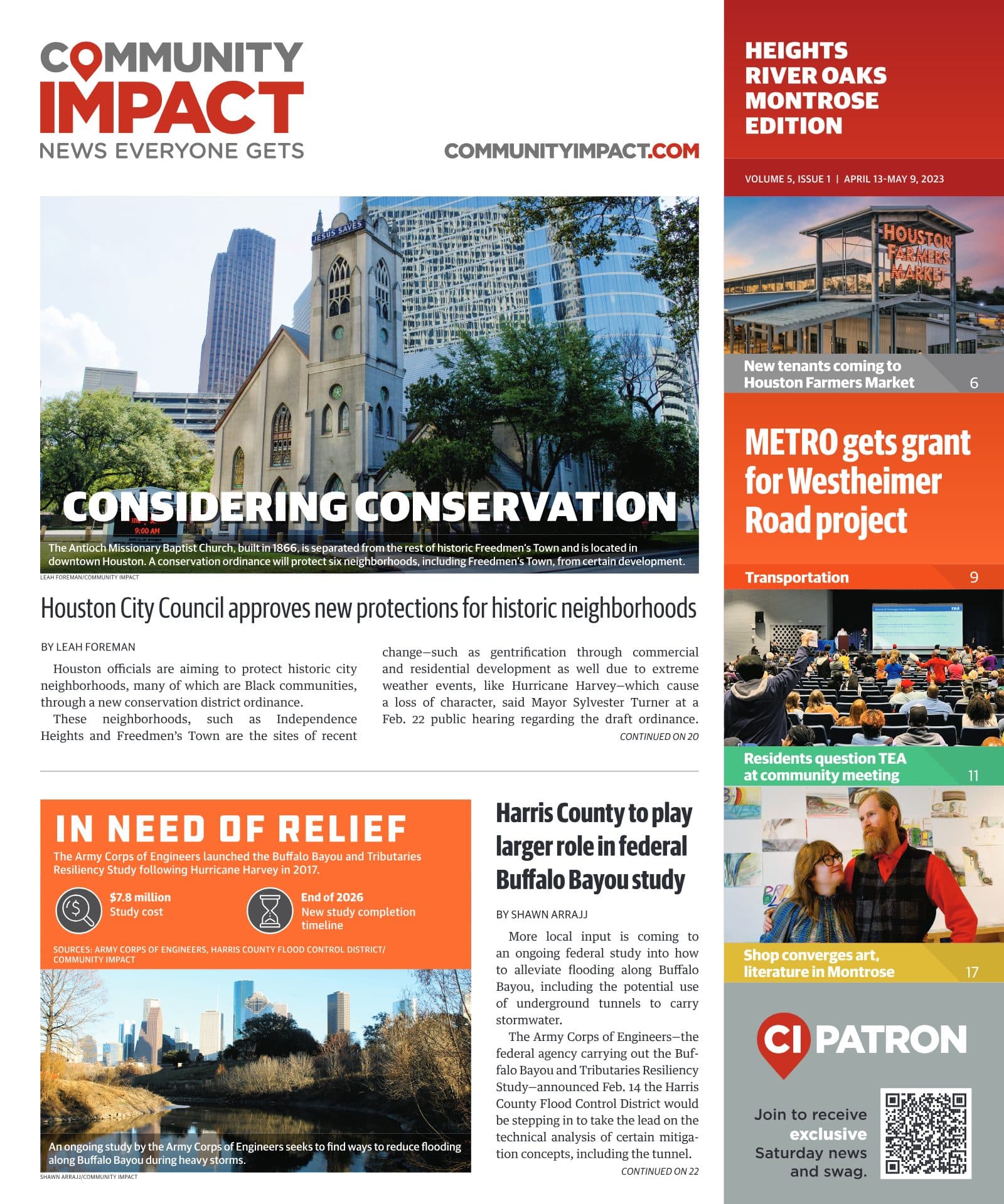 Heights - River Oaks - Montrose cover — April 2023