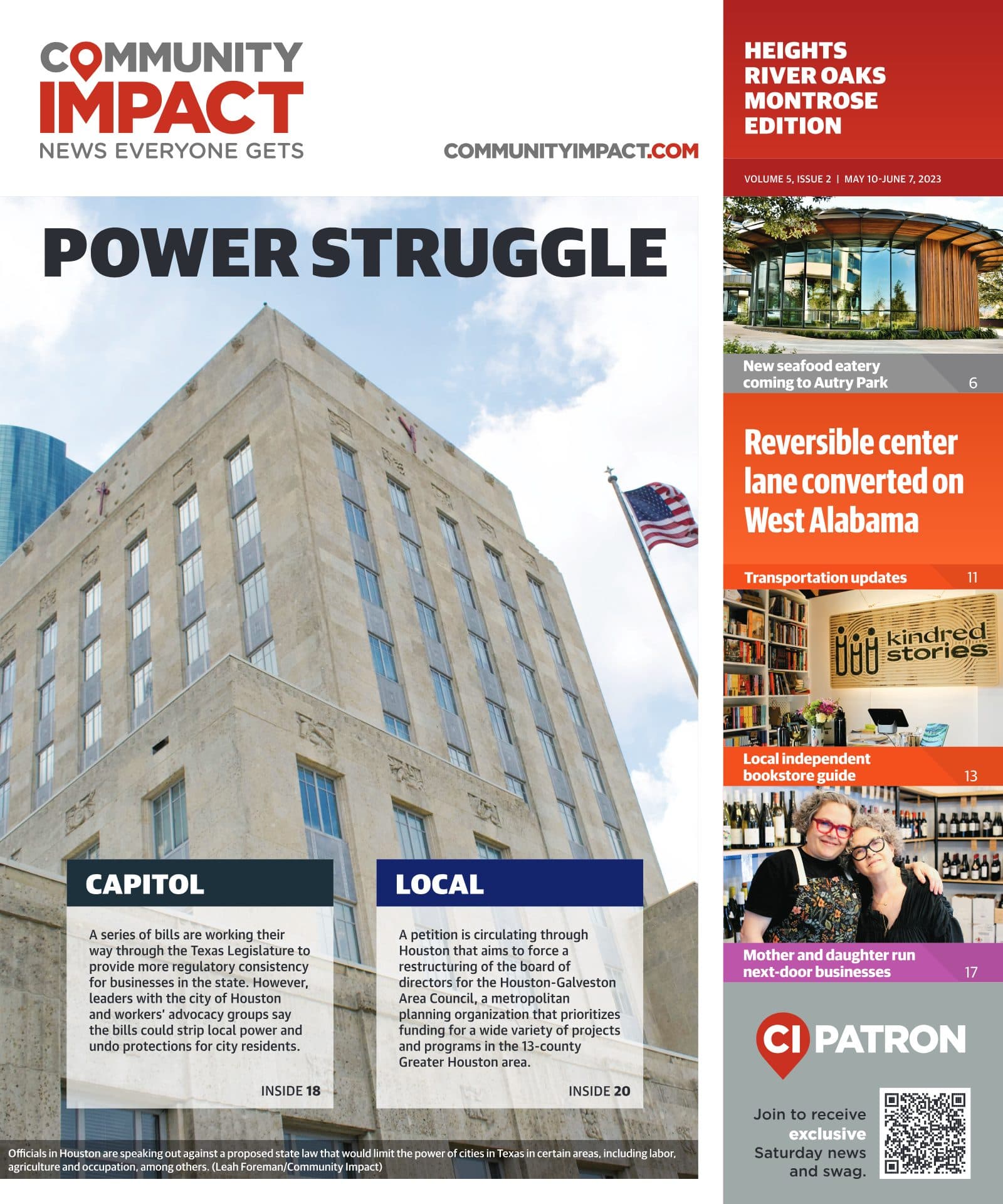 Heights - River Oaks - Montrose cover — May 2023