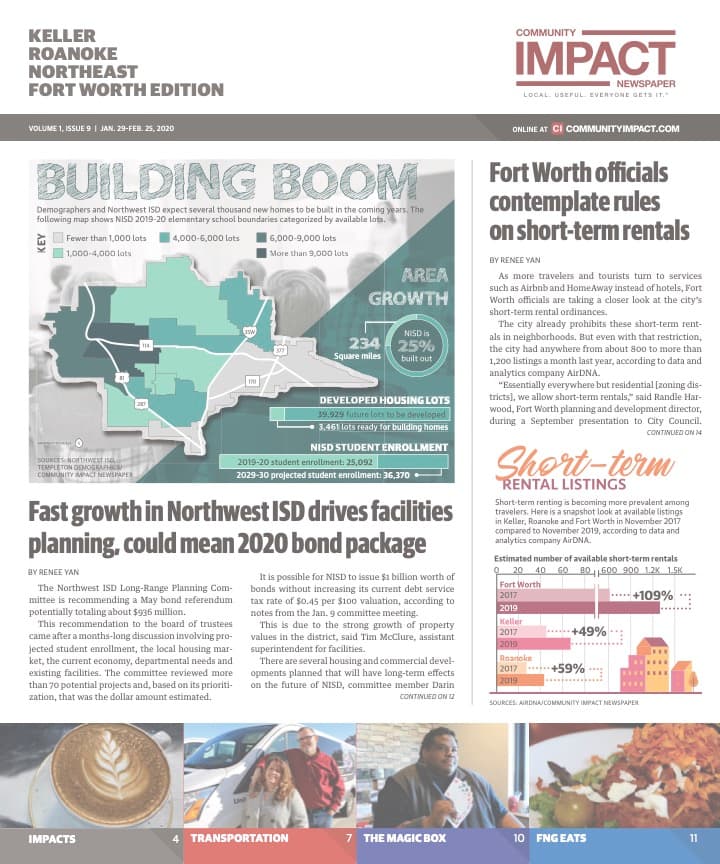 Keller - Roanoke - Northeast Fort Worth cover — January 2020