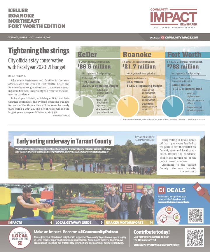 Keller - Roanoke - Northeast Fort Worth cover — October 2020