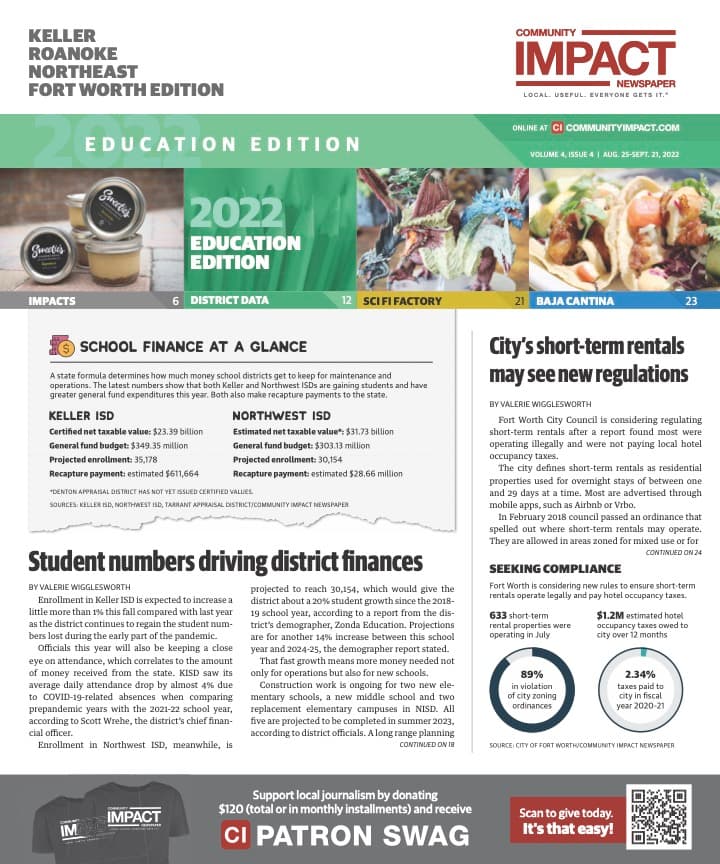 Keller - Roanoke - Northeast Fort Worth cover — August 2022