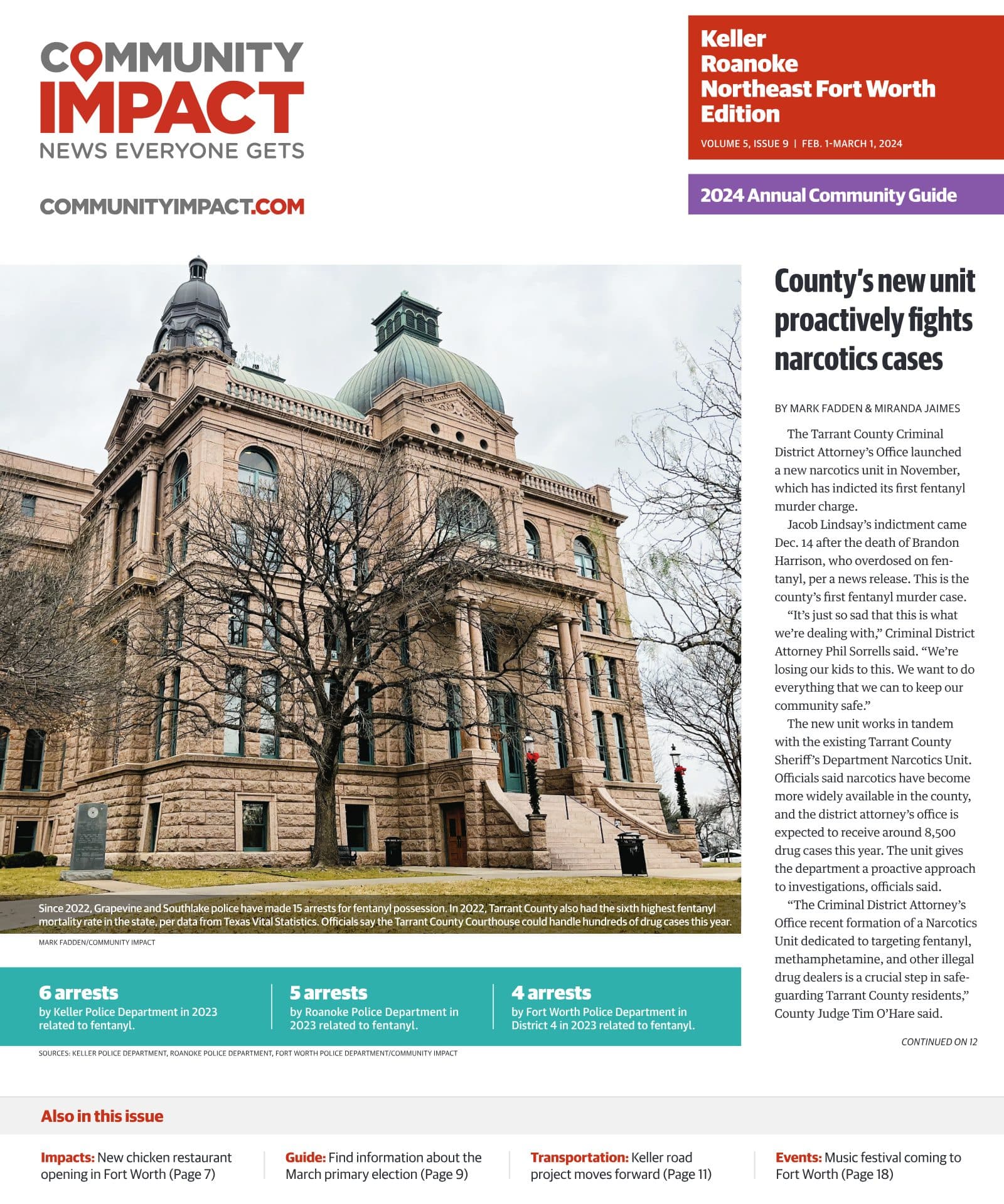 Keller - Roanoke - Northeast Fort Worth cover — January 2024