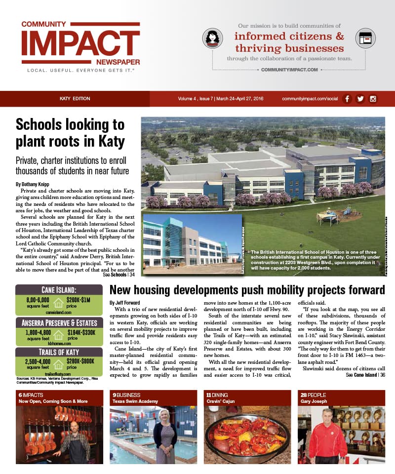 Katy - Fulshear cover — March 2016