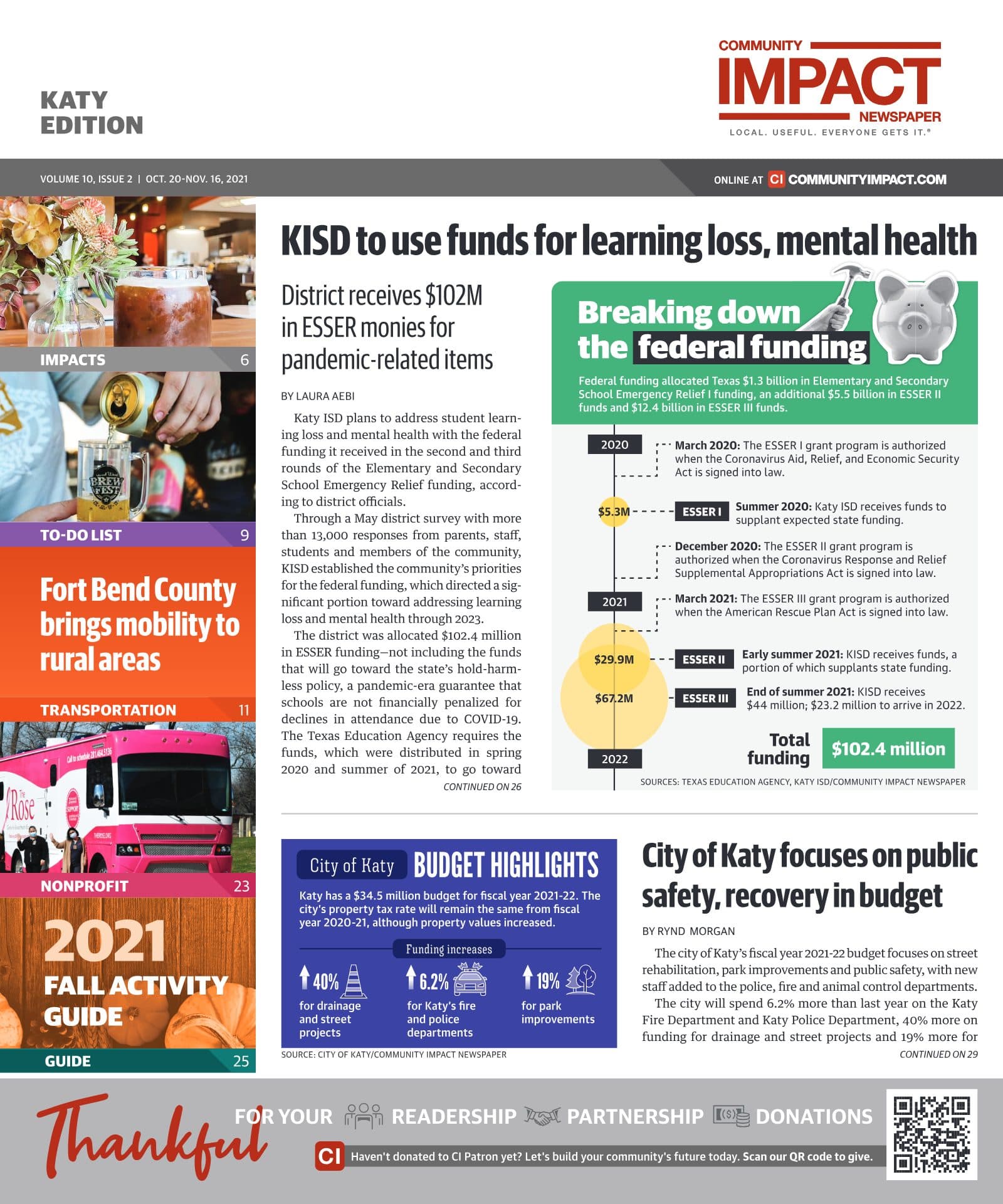 Katy - Fulshear cover — October 2021