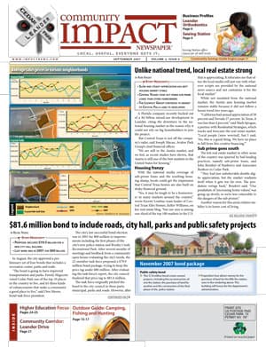 Cedar Park cover — September 2007