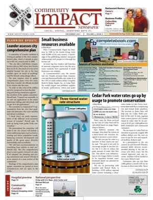 Cedar Park cover — December 2007