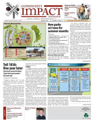 Cedar Park cover — March 2008