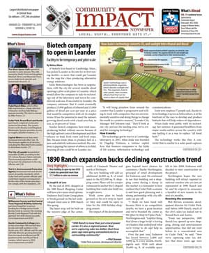 Cedar Park cover — January 2010