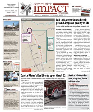 Cedar Park cover — March 2010