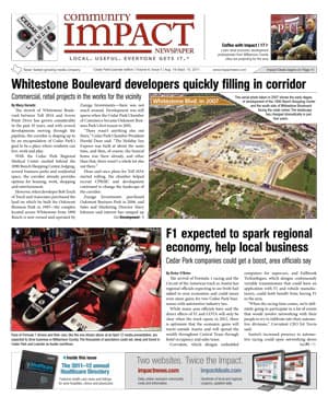 Cedar Park cover — August 2011