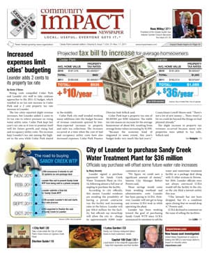 Cedar Park cover — October 2011