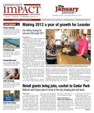 Cedar Park cover — January 2012
