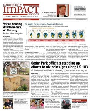 Cedar Park cover — March 2012