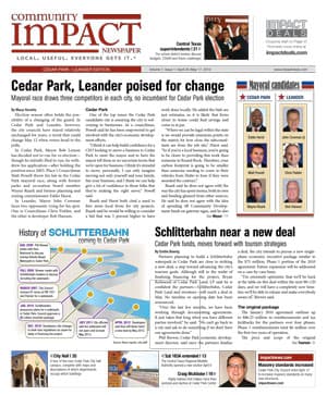 Cedar Park cover — April 2012