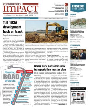 Cedar Park cover — March 2013