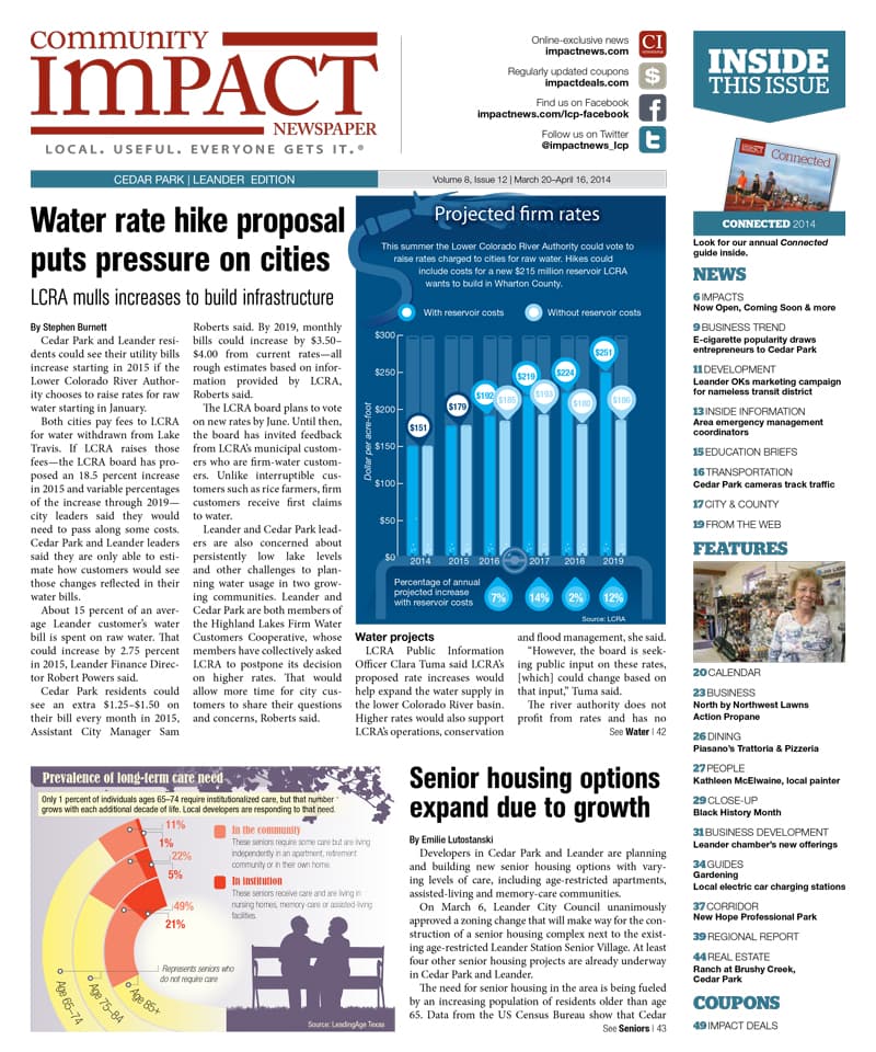 Cedar Park cover — March 2014