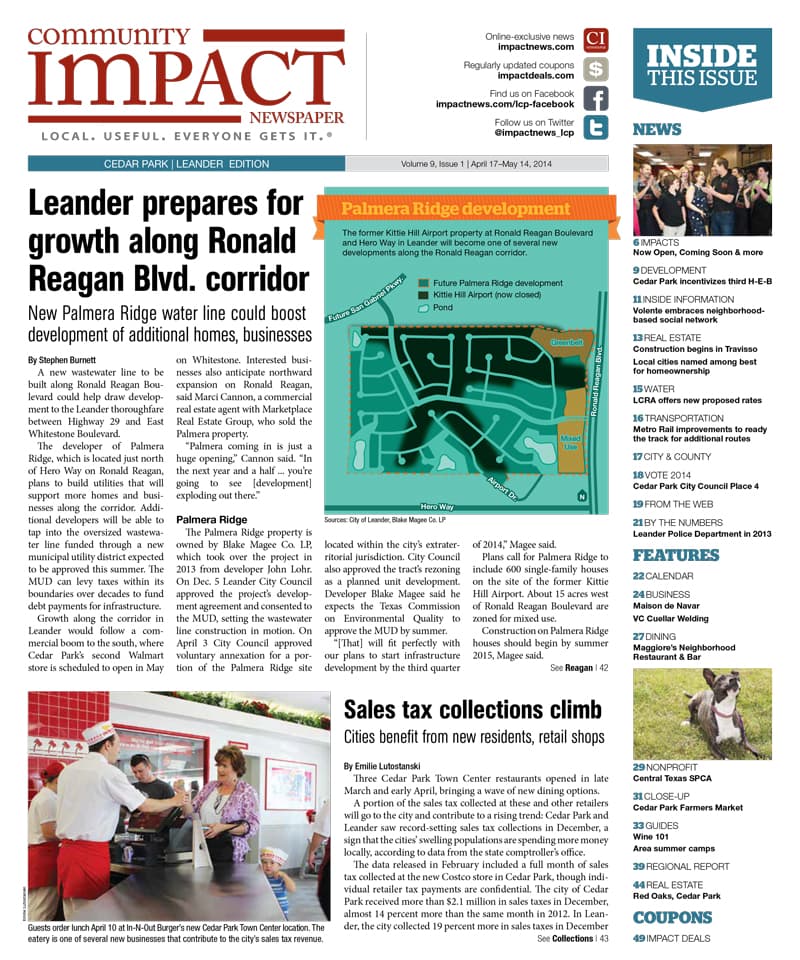 Cedar Park cover — April 2014