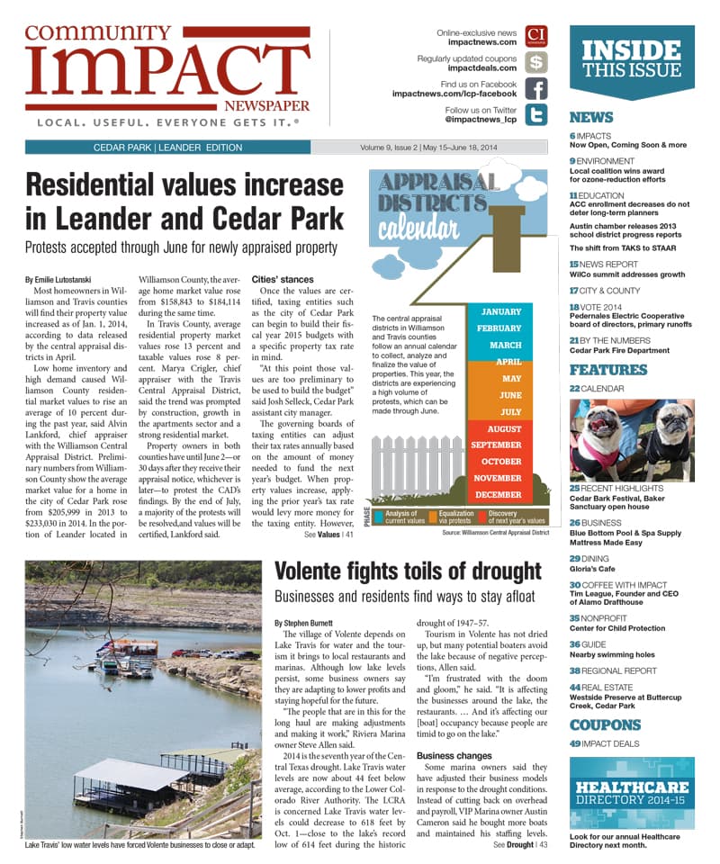 Cedar Park cover — May 2014
