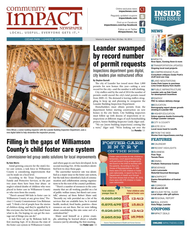 Cedar Park cover — November 2014