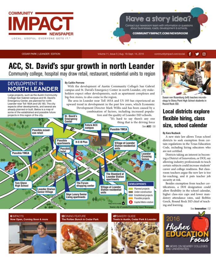 Cedar Park cover — August 2016