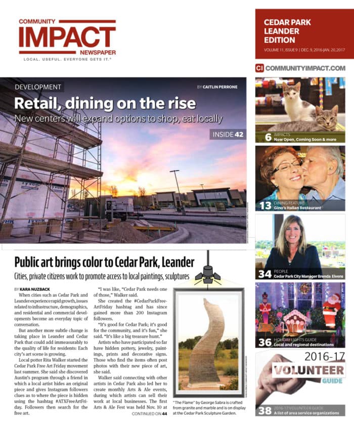 Cedar Park cover — December 2016