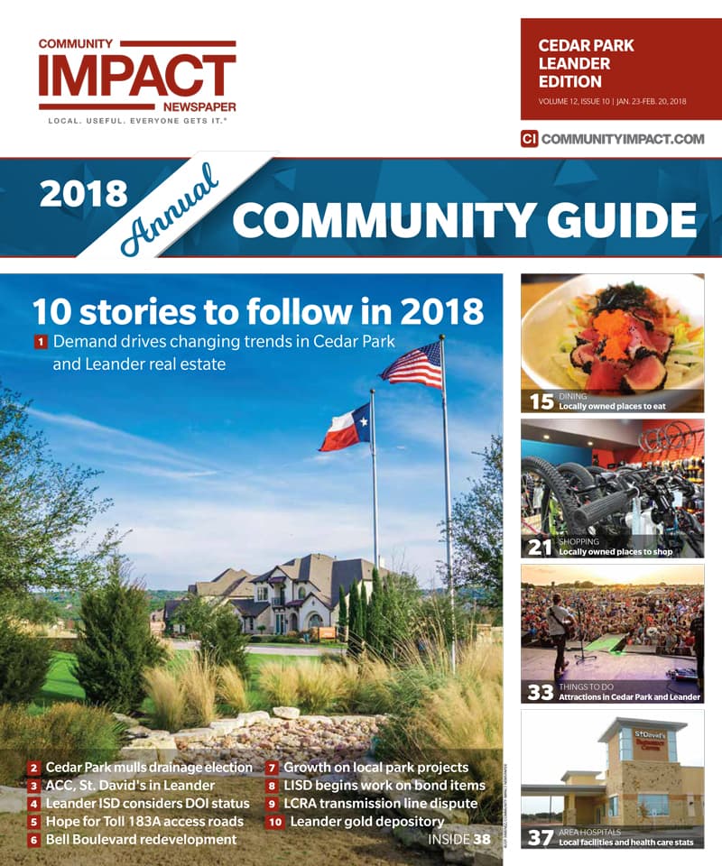 Cedar Park cover — January 2018