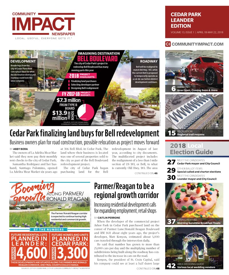 Cedar Park cover — April 2018
