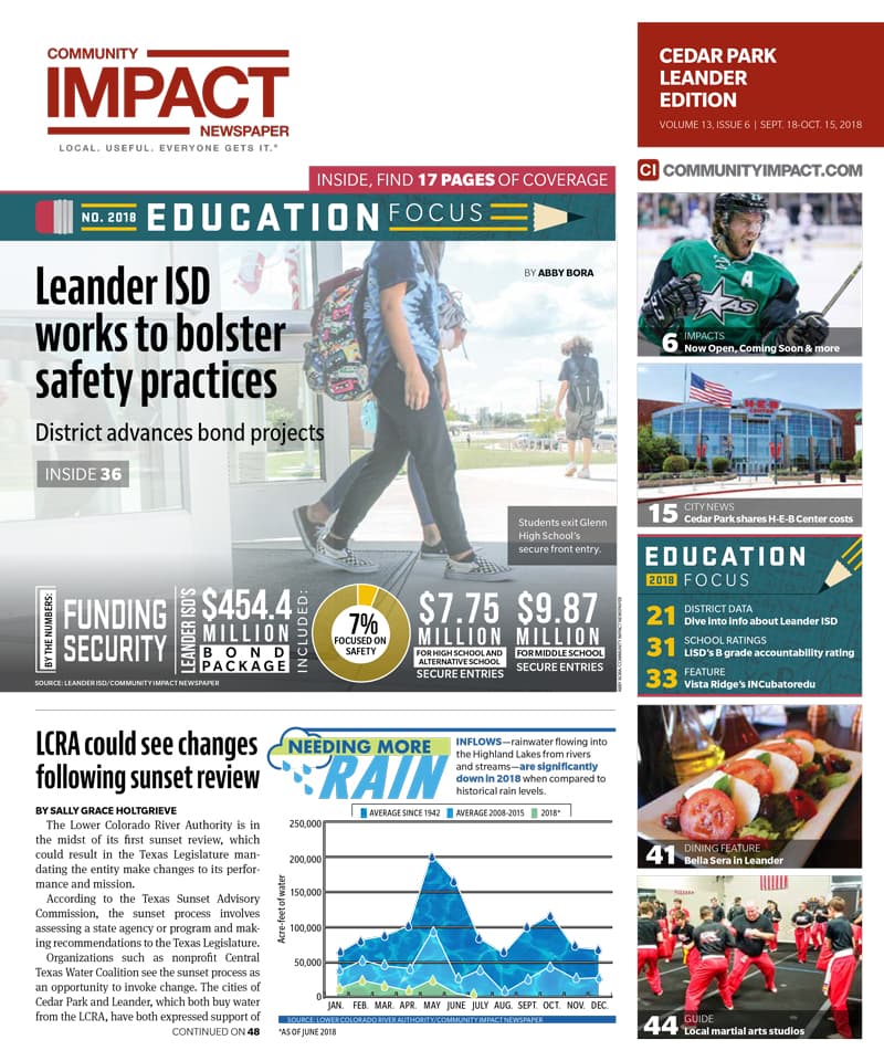 Cedar Park cover — September 2018