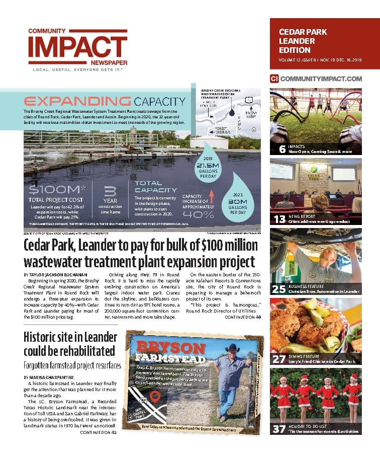 Cedar Park cover — November 2019