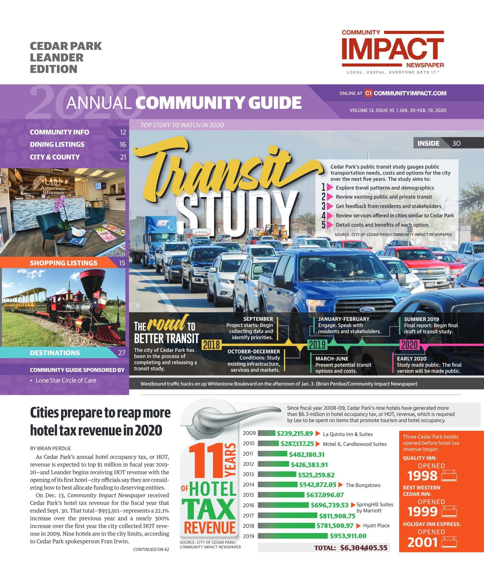 Cedar Park cover — January 2020