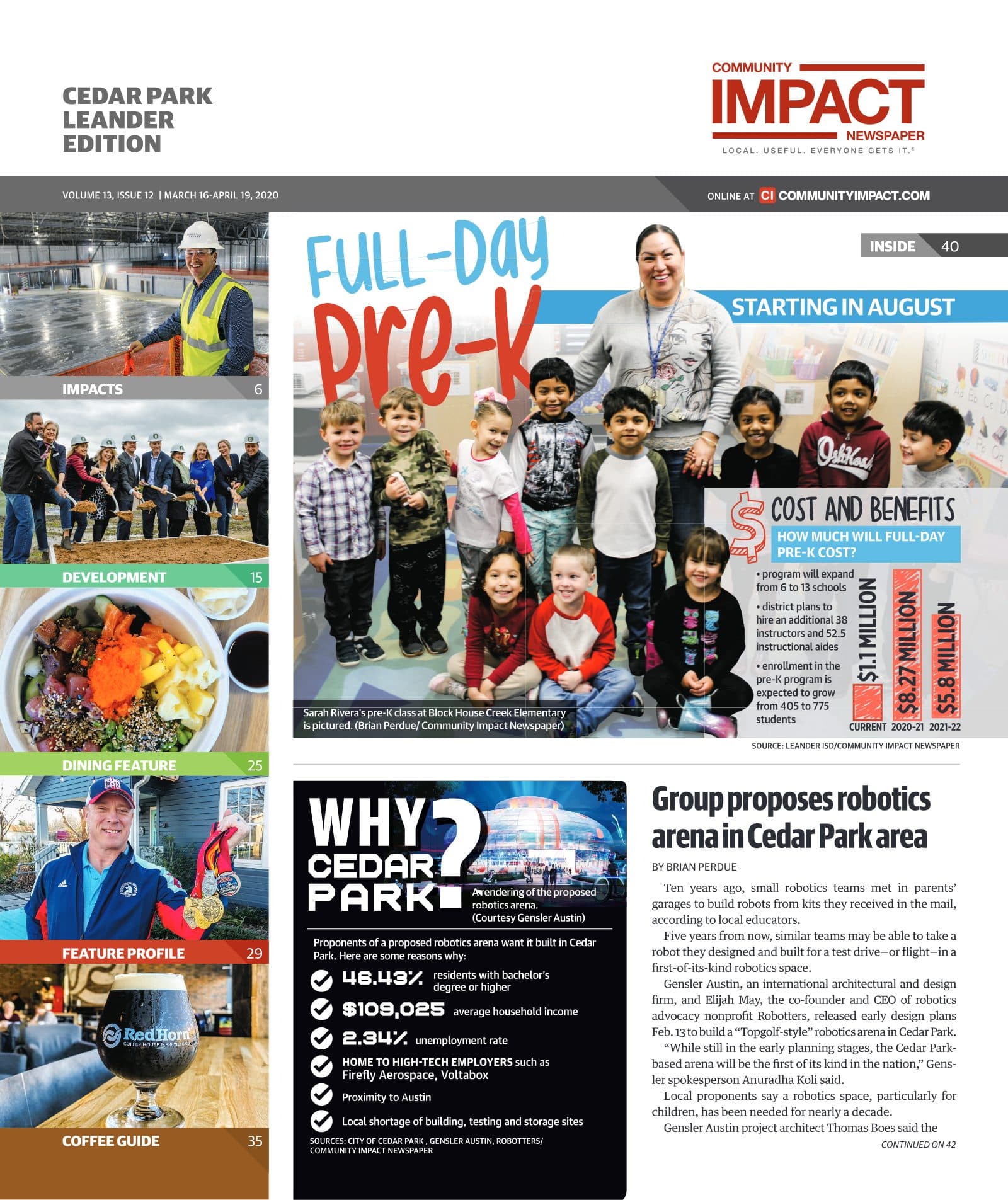 Cedar Park cover — March 2020