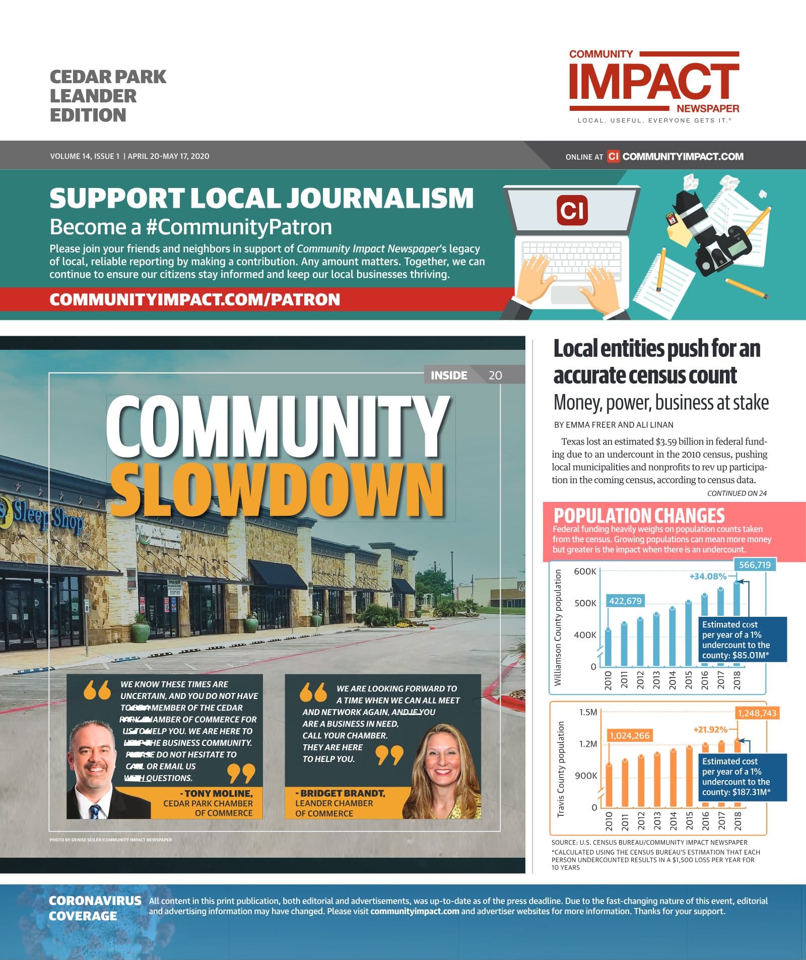 Cedar Park cover — April 2020