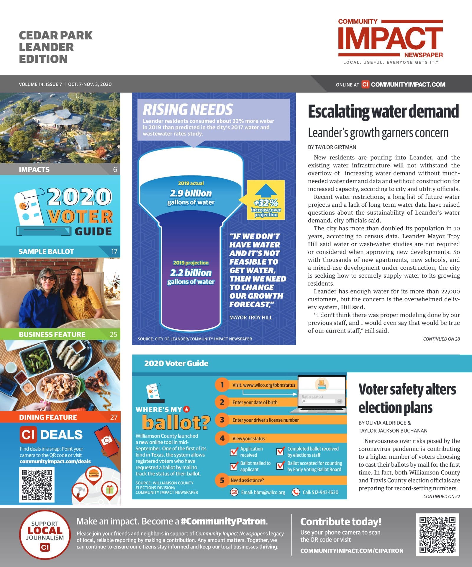 Cedar Park cover — October 2020