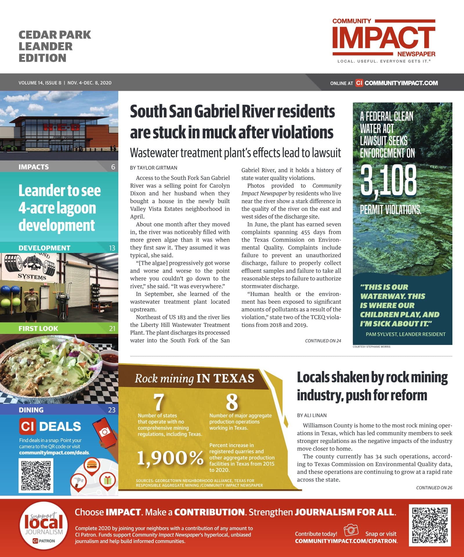 Cedar Park cover — November 2020