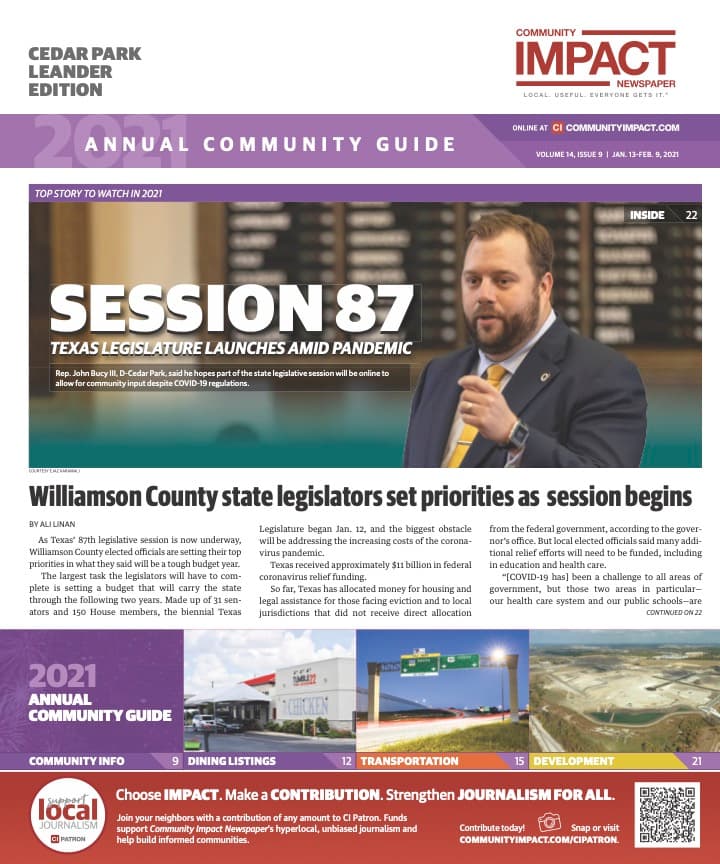 Cedar Park cover — January 2021