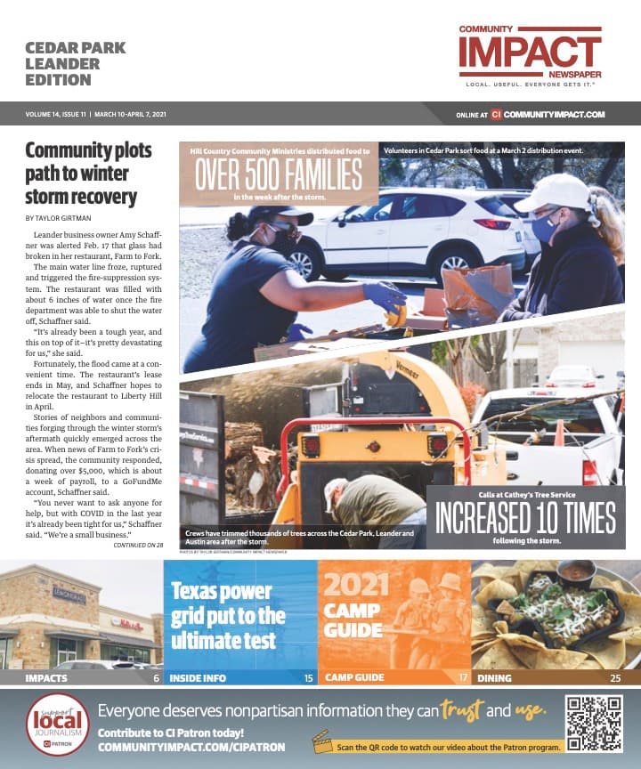 Cedar Park cover — March 2021