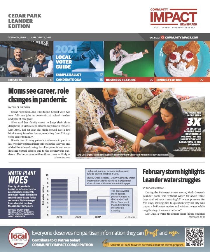 Cedar Park cover — April 2021