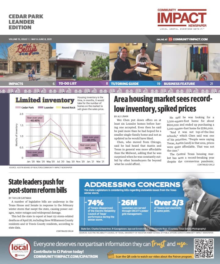 Cedar Park cover — May 2021