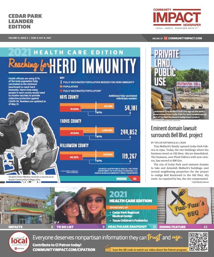 Cedar Park cover — June 2021